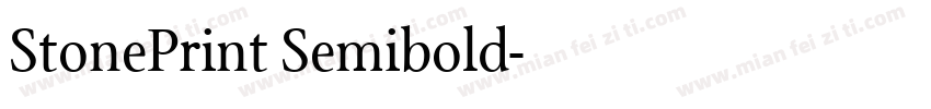 StonePrint Semibold字体转换